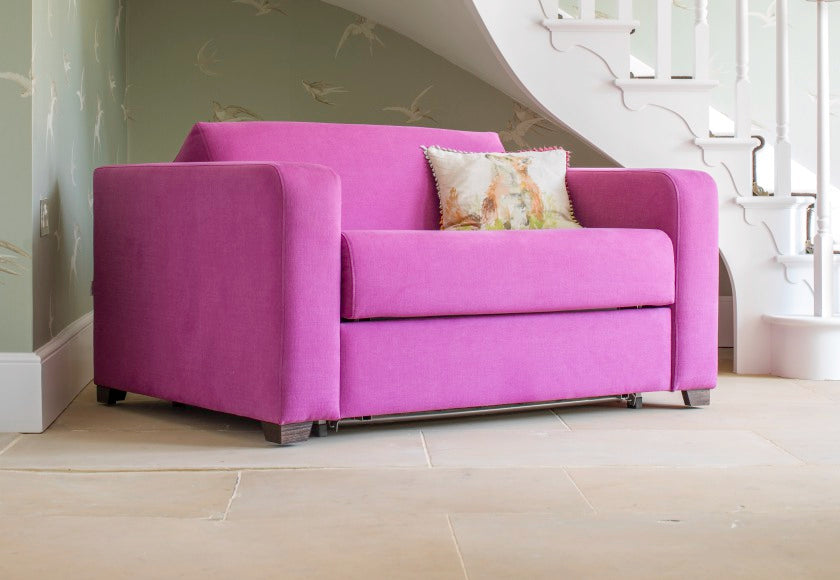 Pink Color Comfy Sofa Bed in the lobby