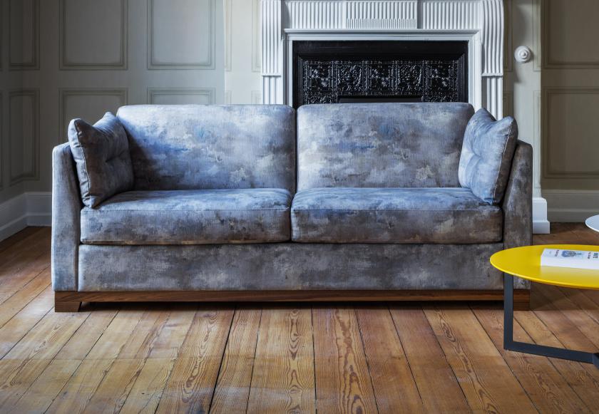 Light Blue Color Sofa Chair Bed in hall