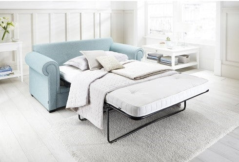 Light Blue Color Chair as a Bed in the Living Room