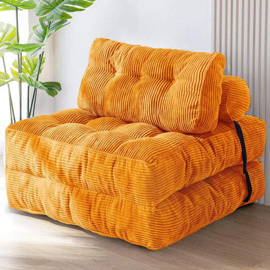 Bowie Single Futon Sofa Bed - Orange