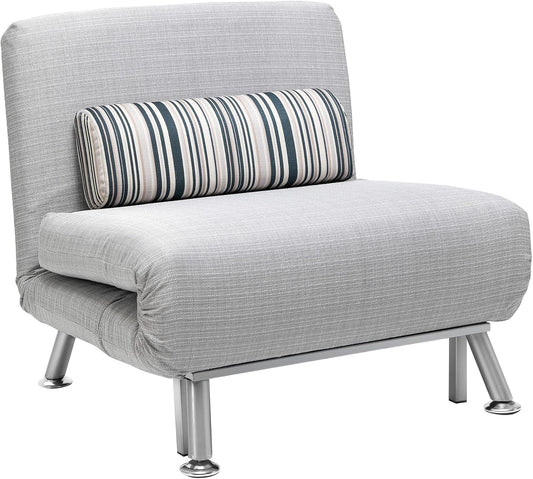 Leffy Single Futon Chair - Light Grey