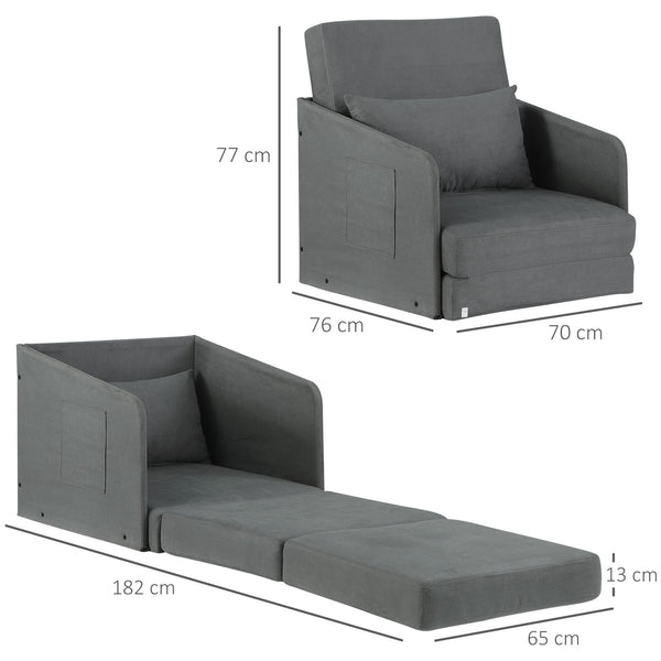 Amiya Best Modern Chair Bed in Grey Colour Chair Beds UK Chair Beds UK