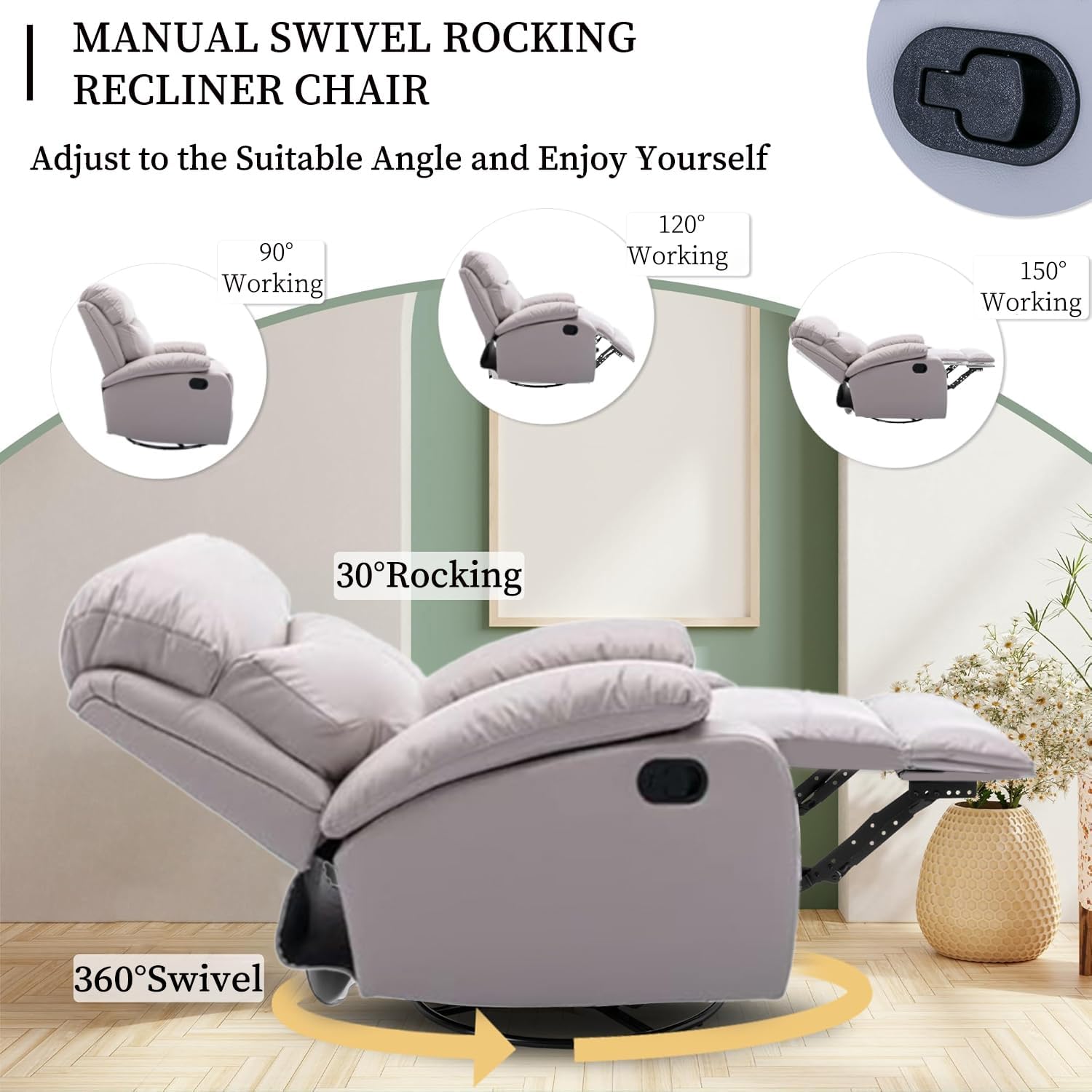 Aspen Reclining Chair Bed - Beige