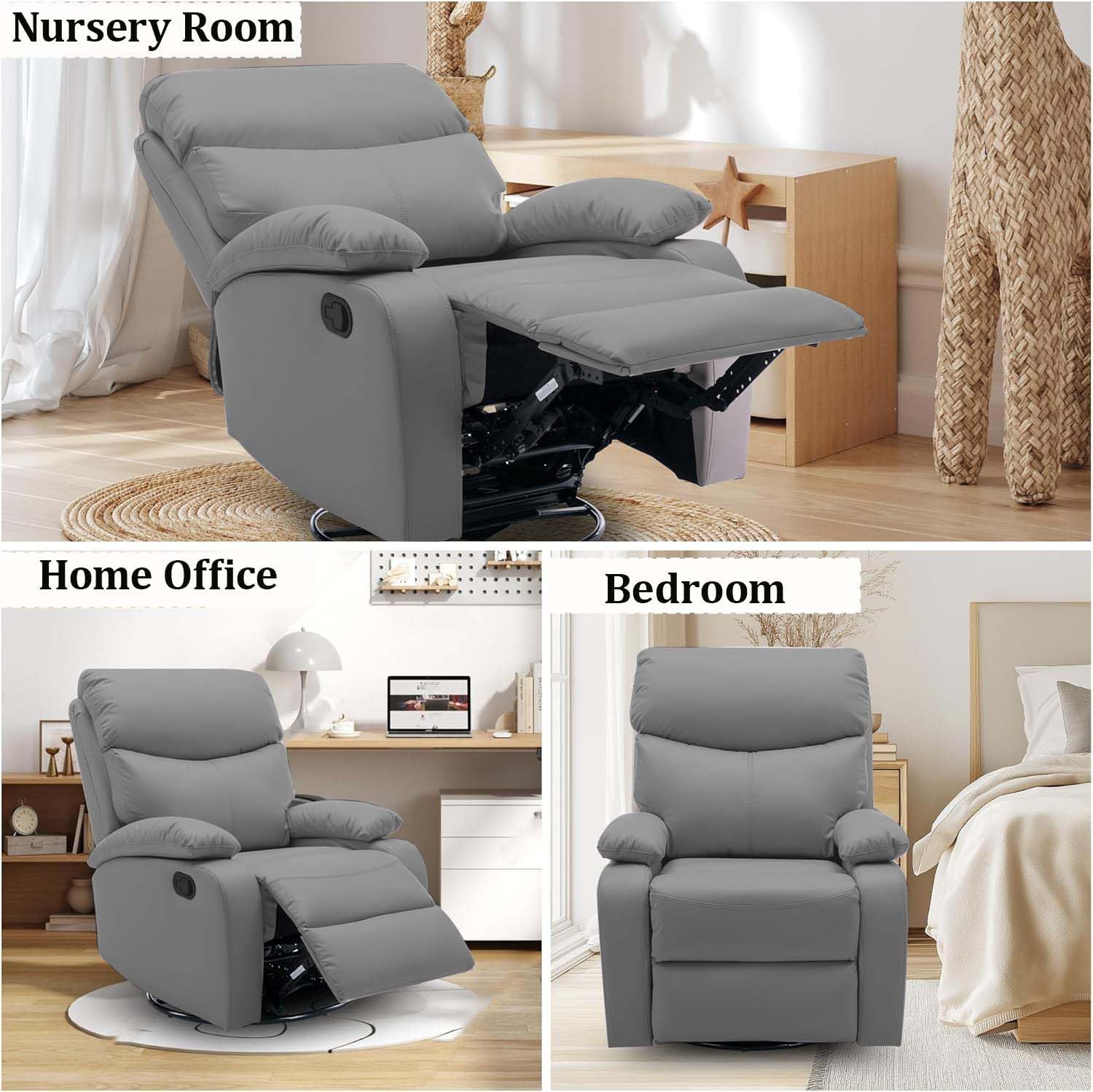 Aspen Reclining Chair Bed - Grey