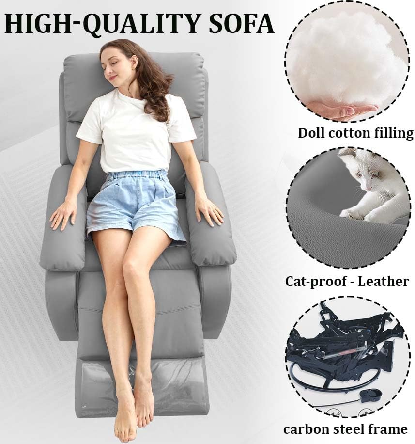 Aspen Reclining Chair Bed - Grey