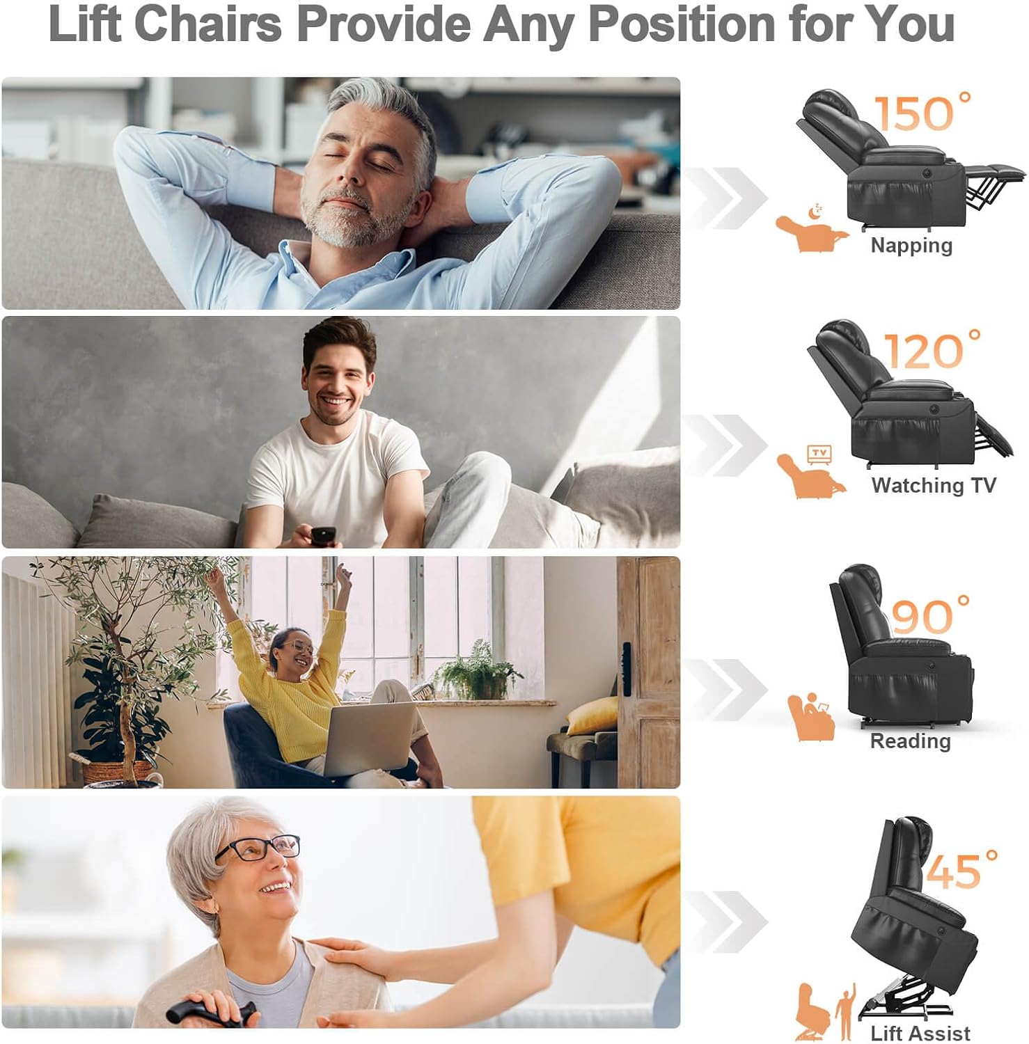 Bailey Reclining Massage Chair Bed - Black