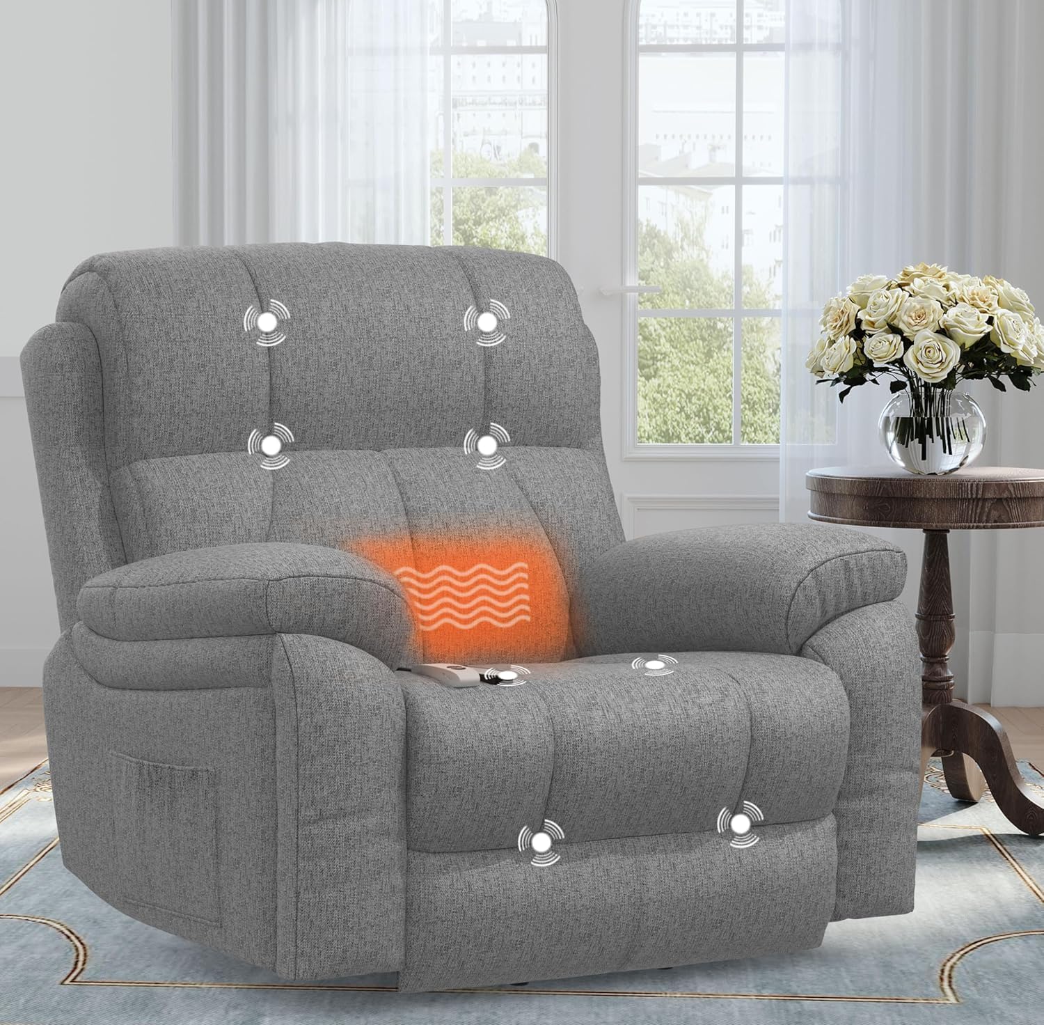 Bertschy Reclining Chair Bed - Dark Grey