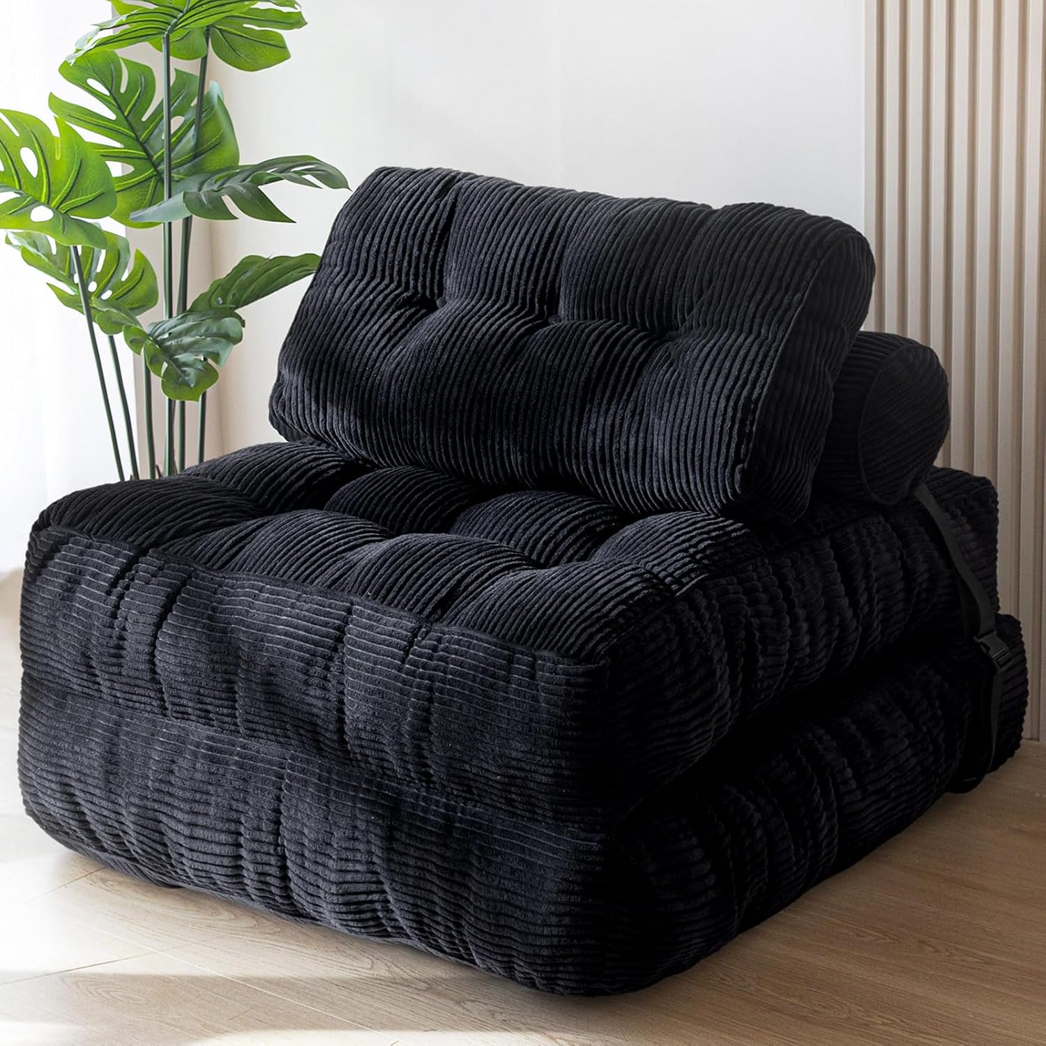 Bowie Single Futon Sofa Bed - Black