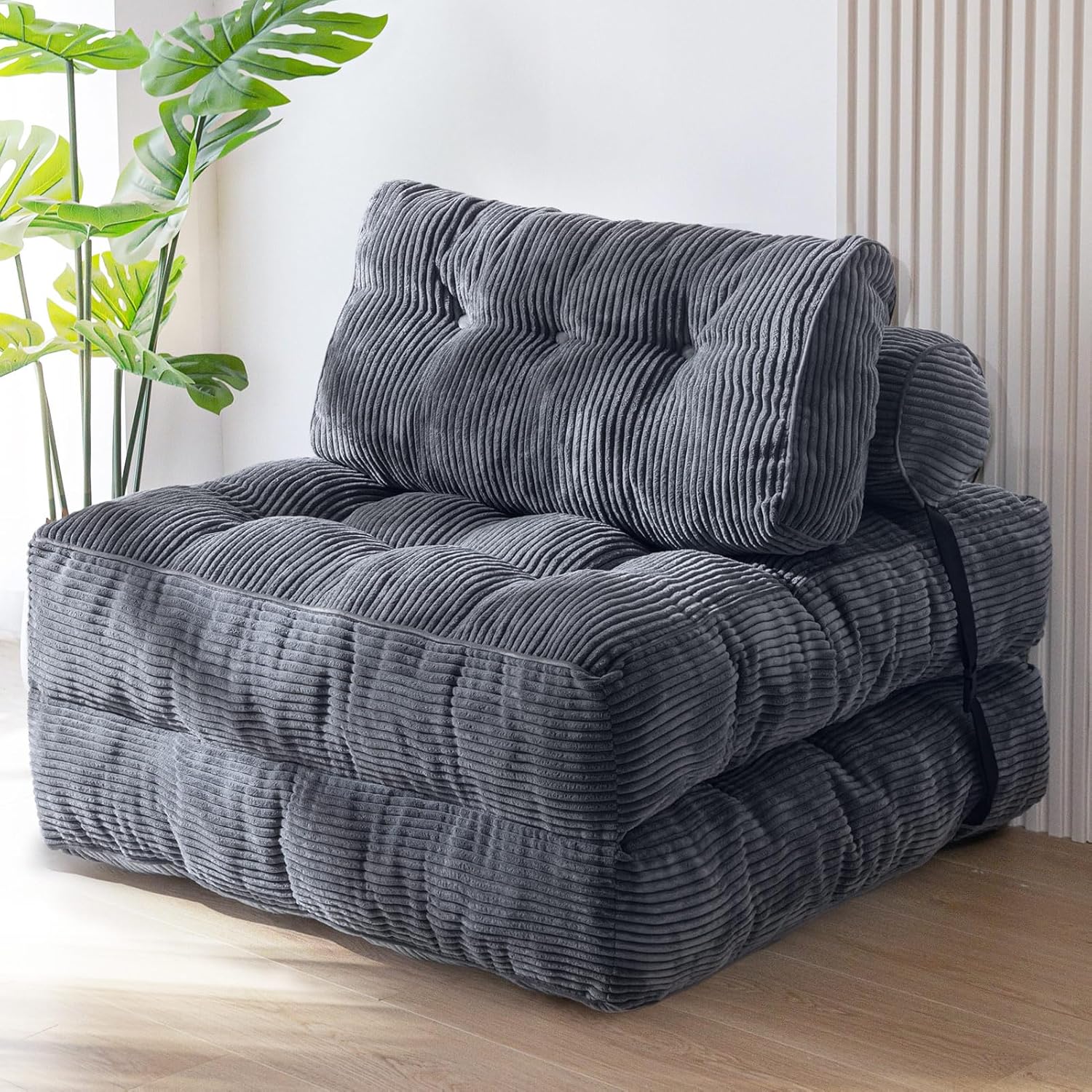 Bowie Single Futon Sofa Bed - Dark Gray