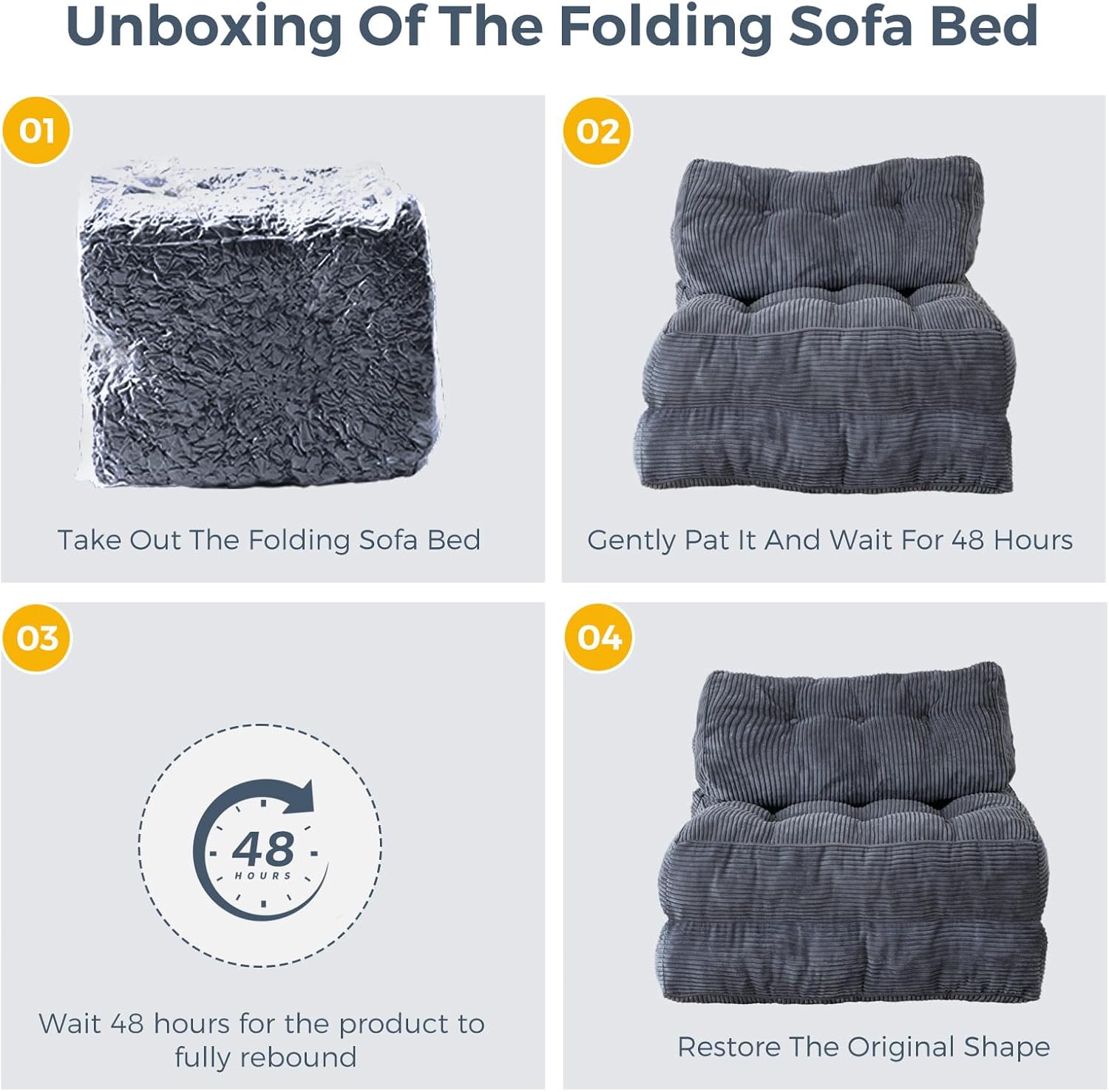 Bowie Single Futon Sofa Bed - Dark Gray