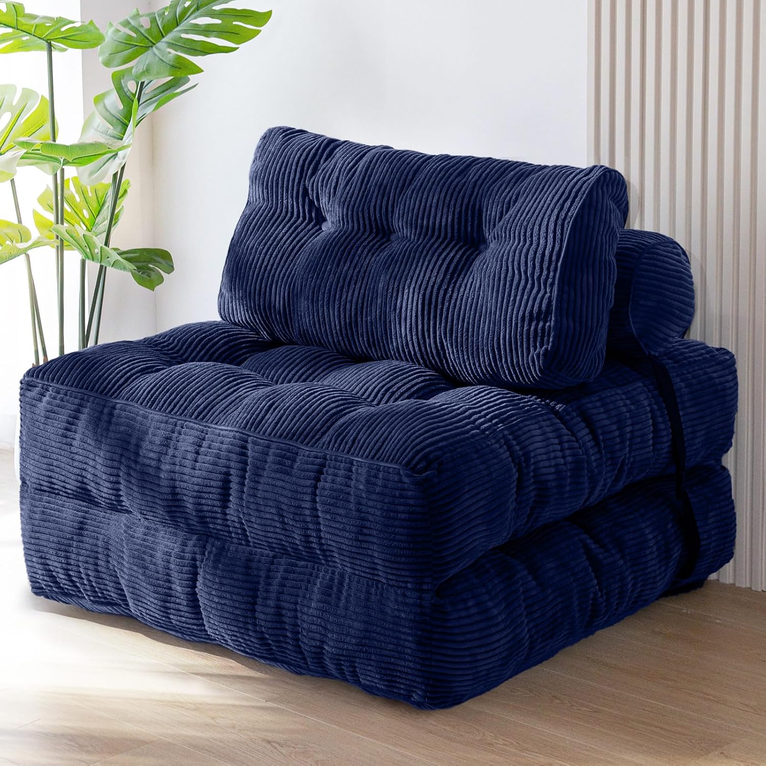 Bowie Single Futon Sofa Bed - Navy