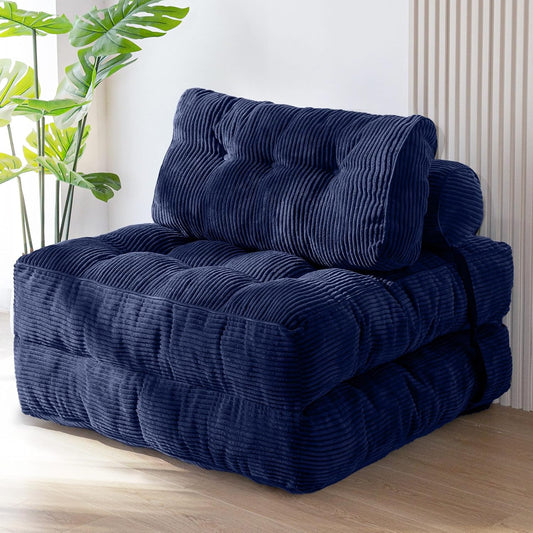 Bowie Single Futon Sofa Bed - Navy