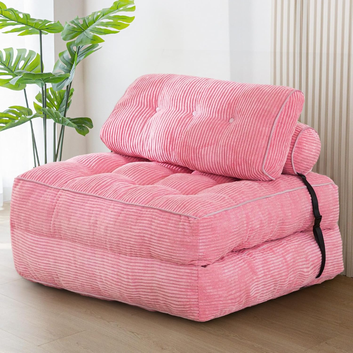 Bowie Single Futon Sofa Bed - Pink
