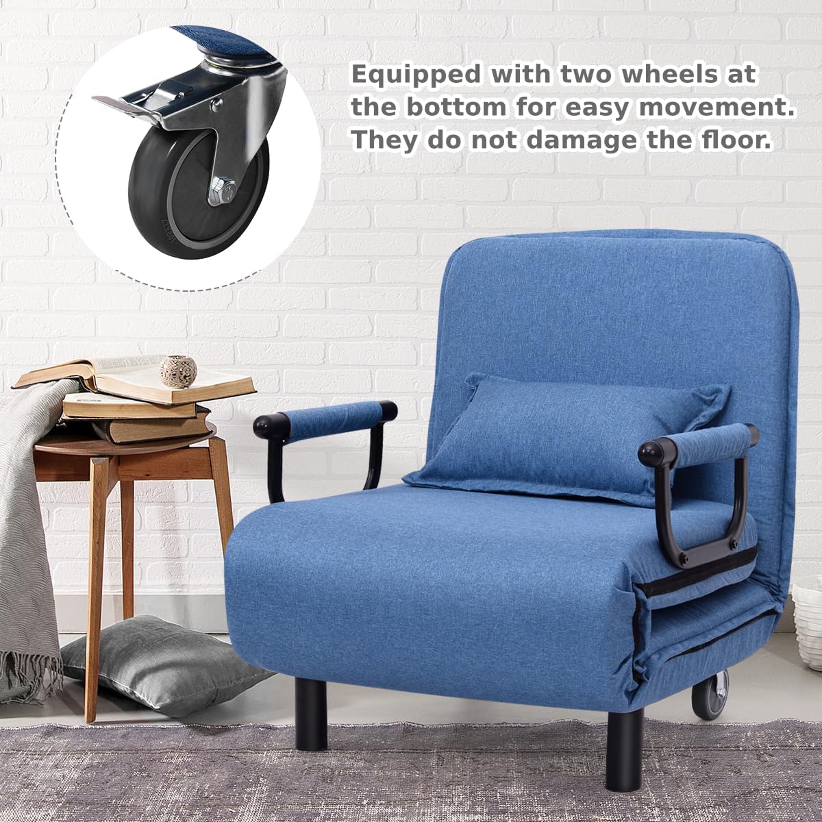 Bradly Chair Bed - Blue