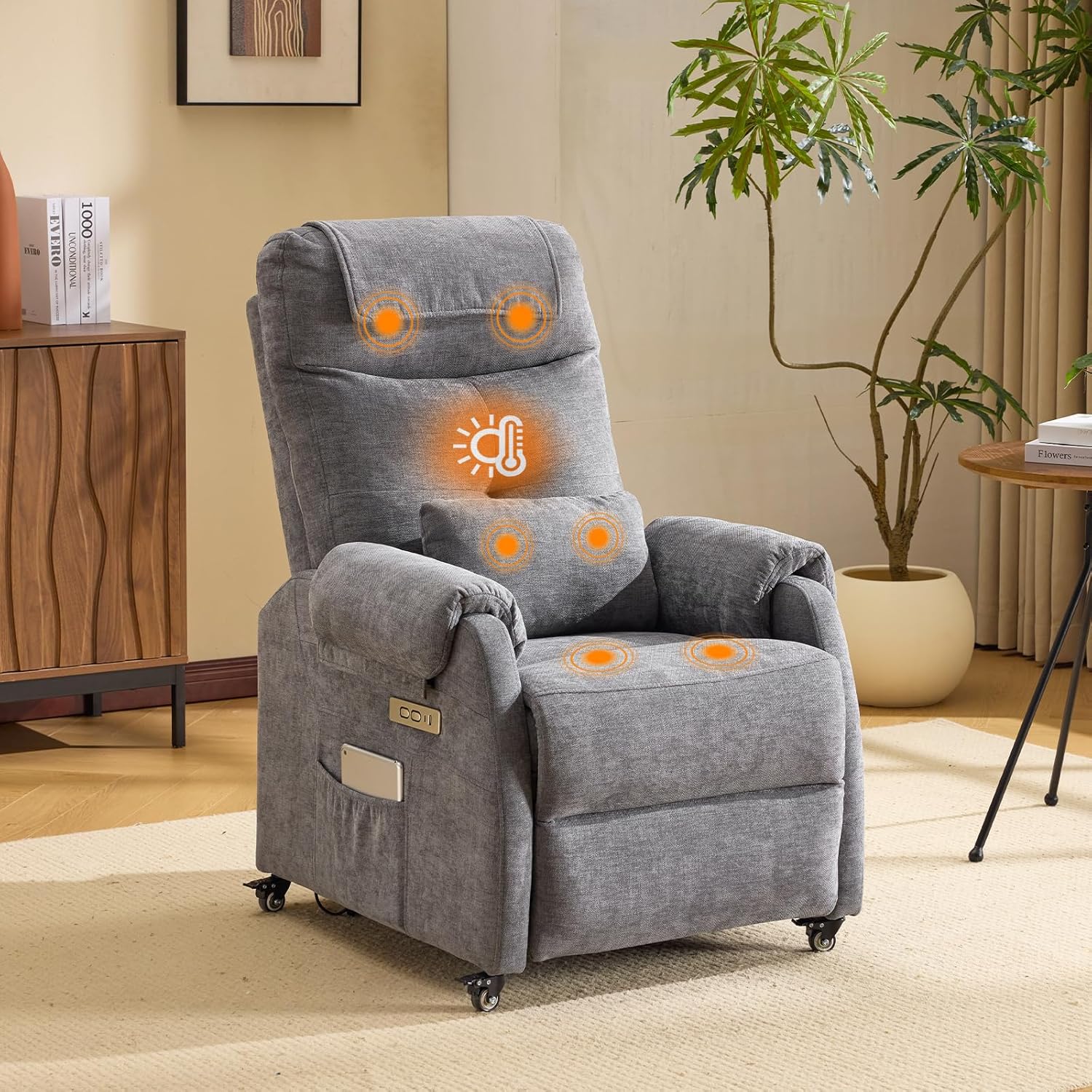 Bronx Reclining Chair Bed - Dark Grey