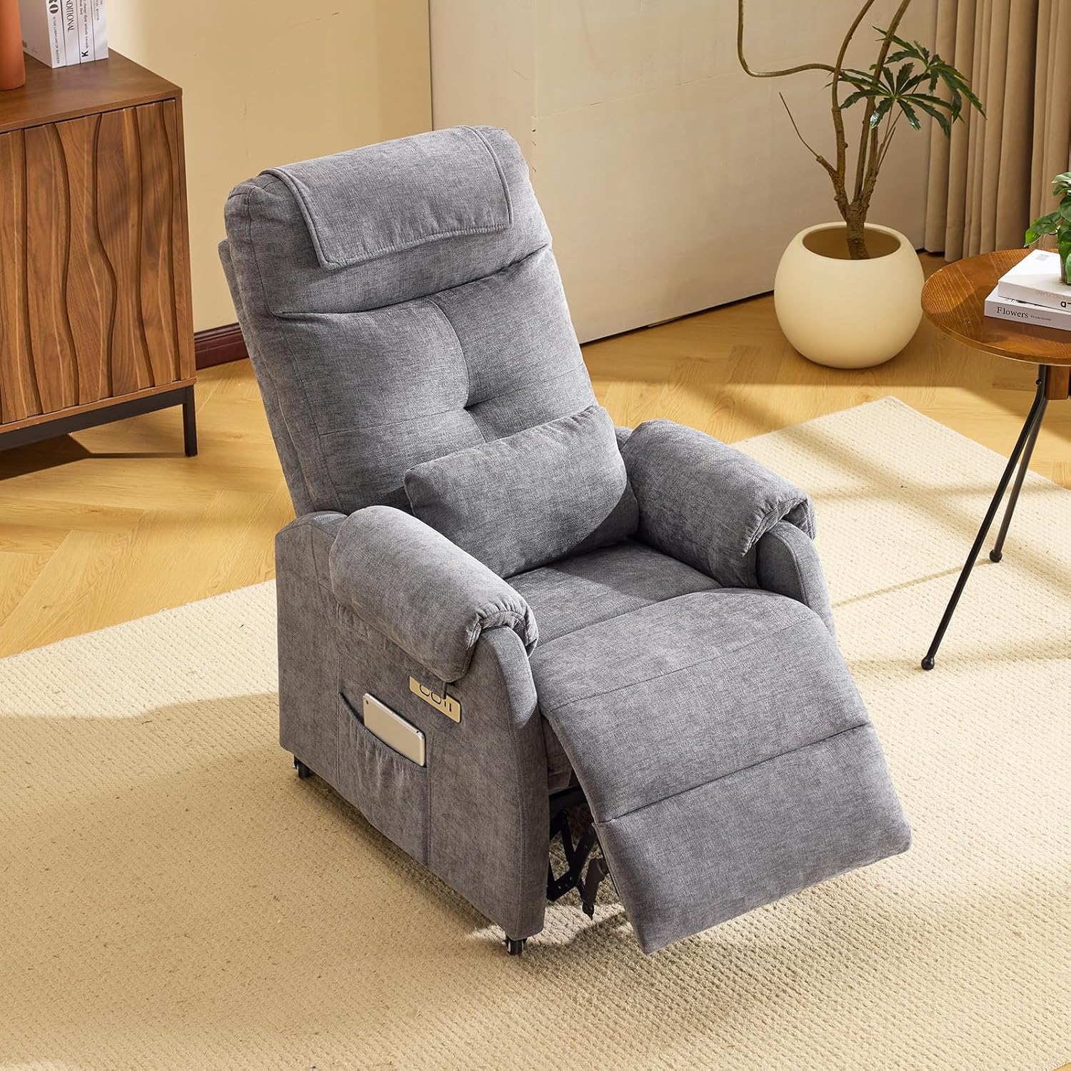 Bronx Reclining Chair Bed - Dark Grey