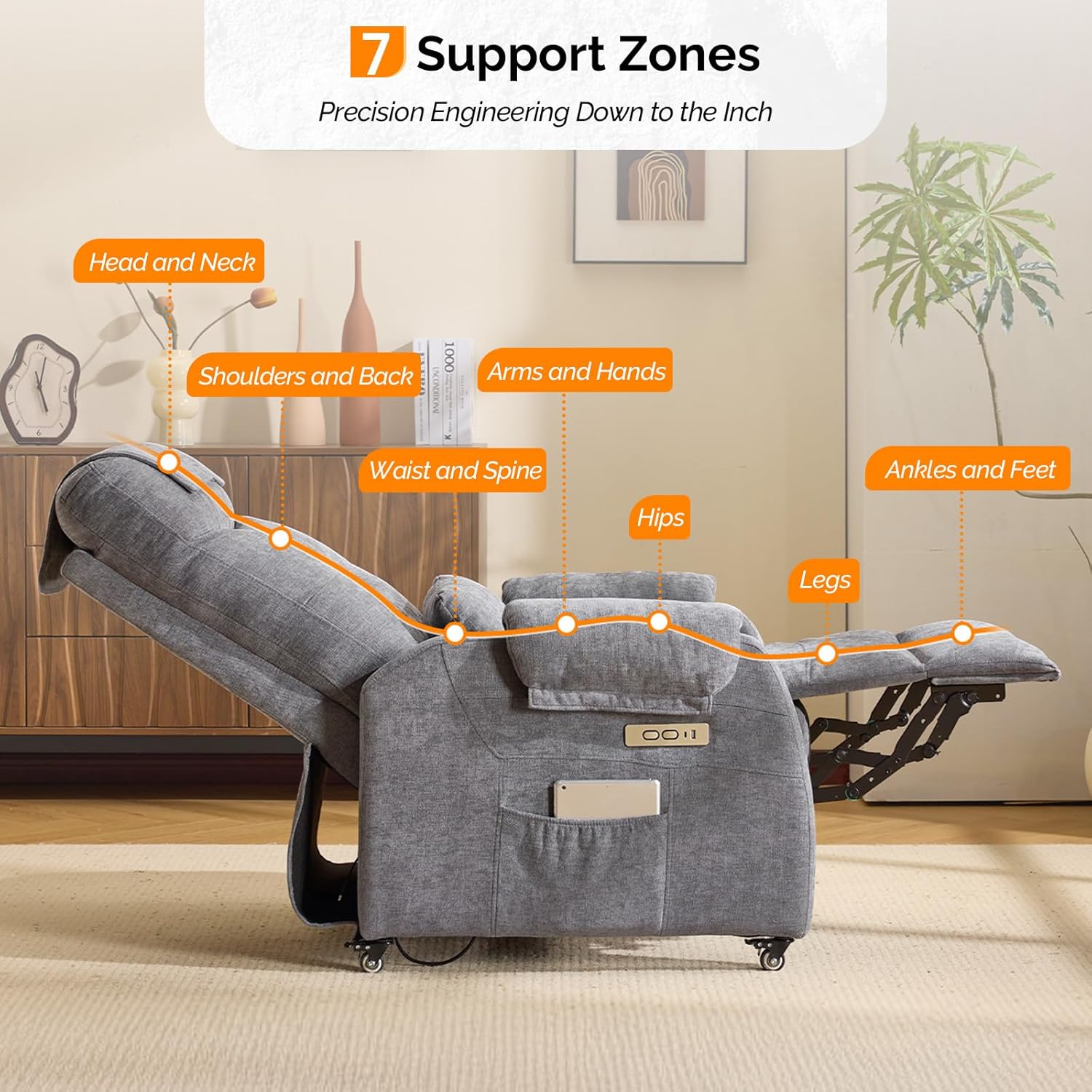 Bronx Reclining Chair Bed - Dark Grey