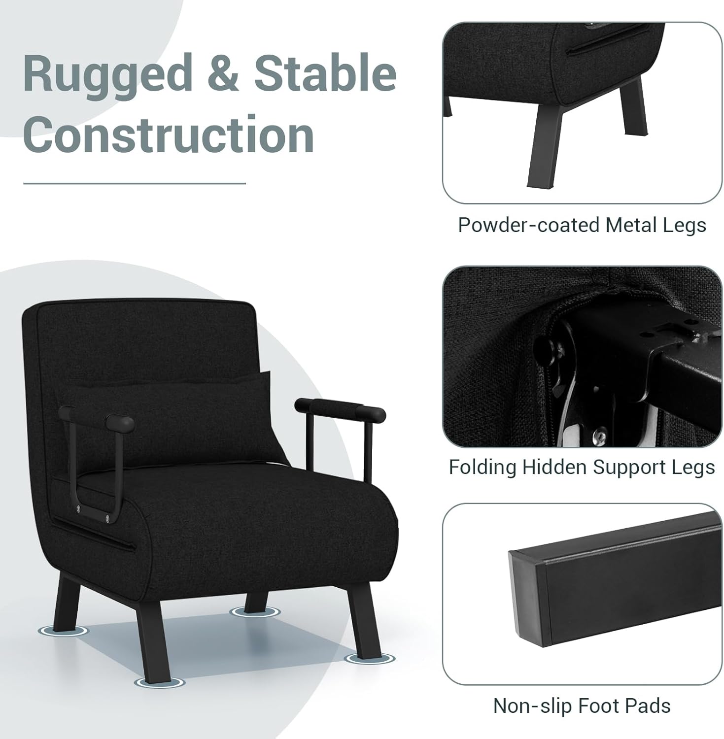 Camden Chair Bed - Black