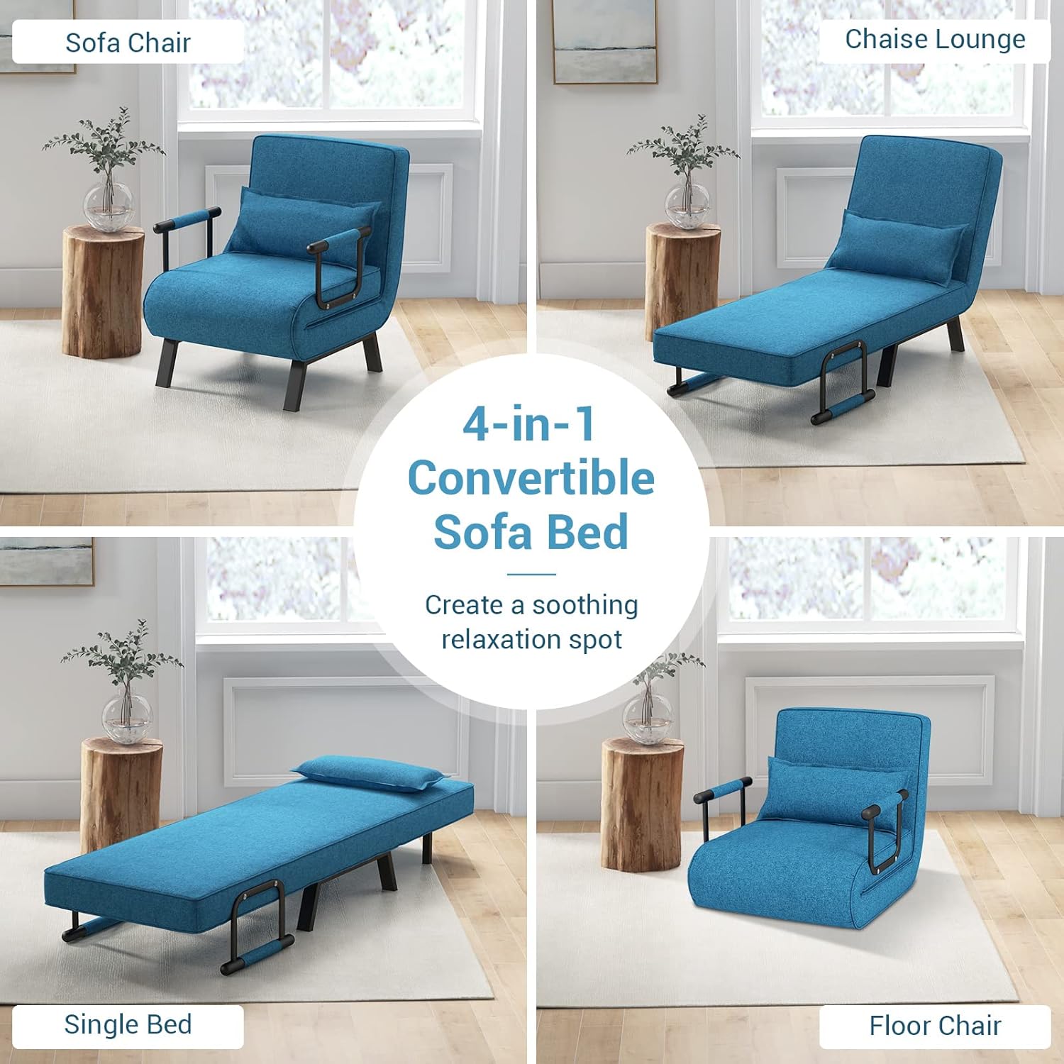 Camden Chair Bed - Blue