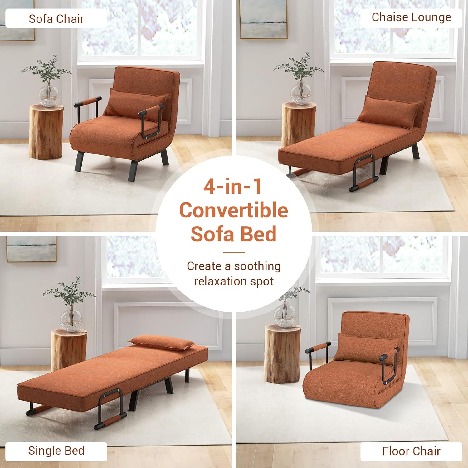 Camden Chair Bed - Coffee