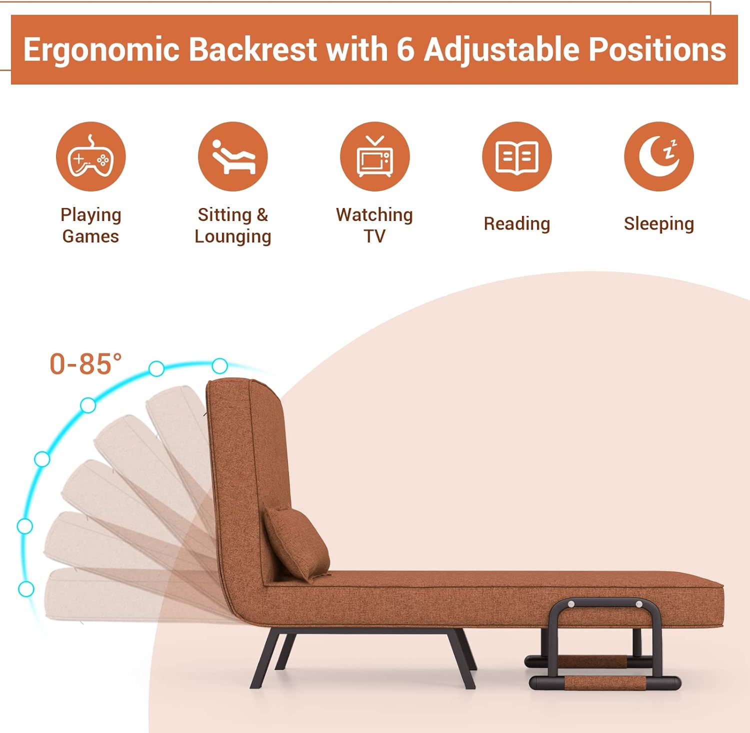 Camden Chair Bed - Coffee