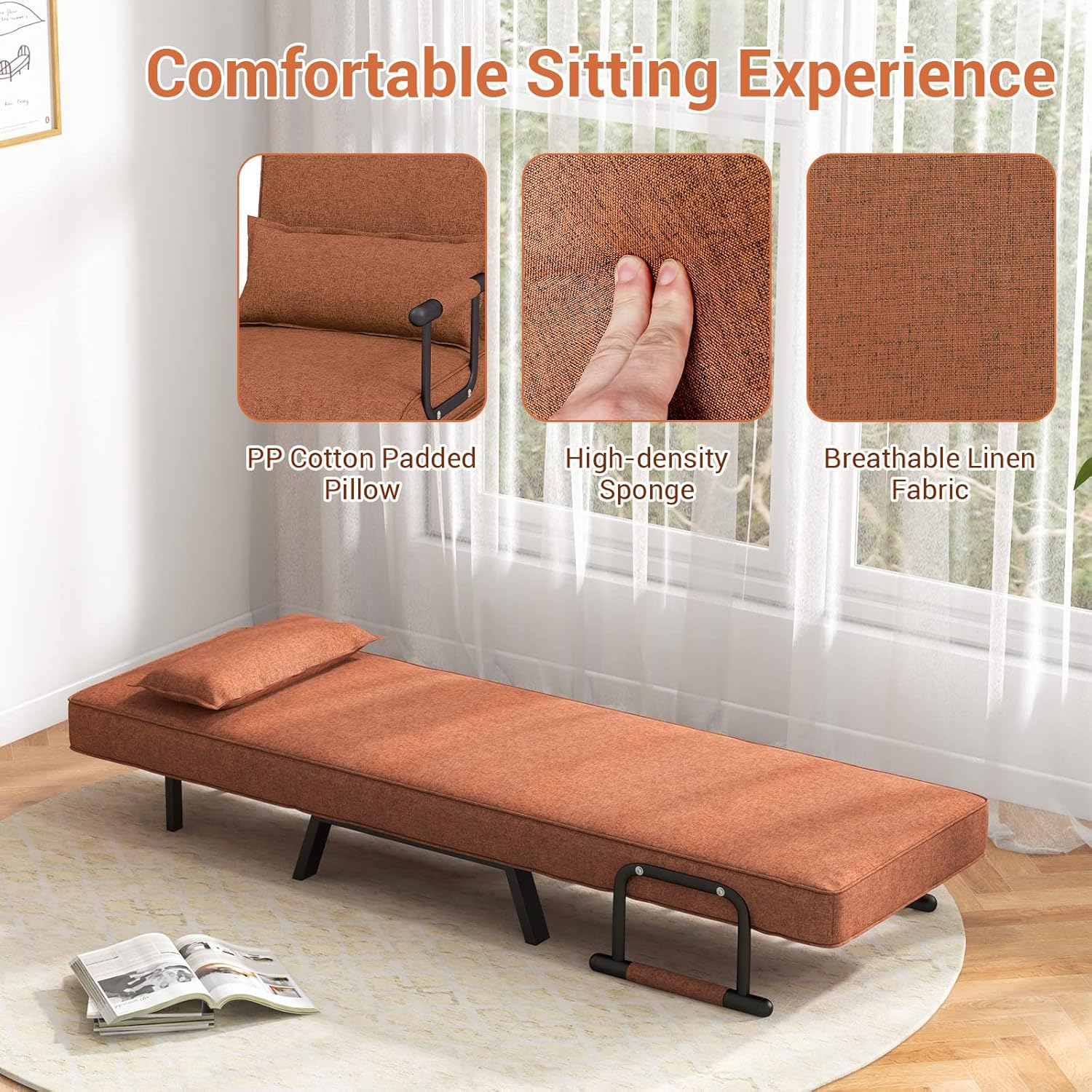 Camden Chair Bed - Coffee