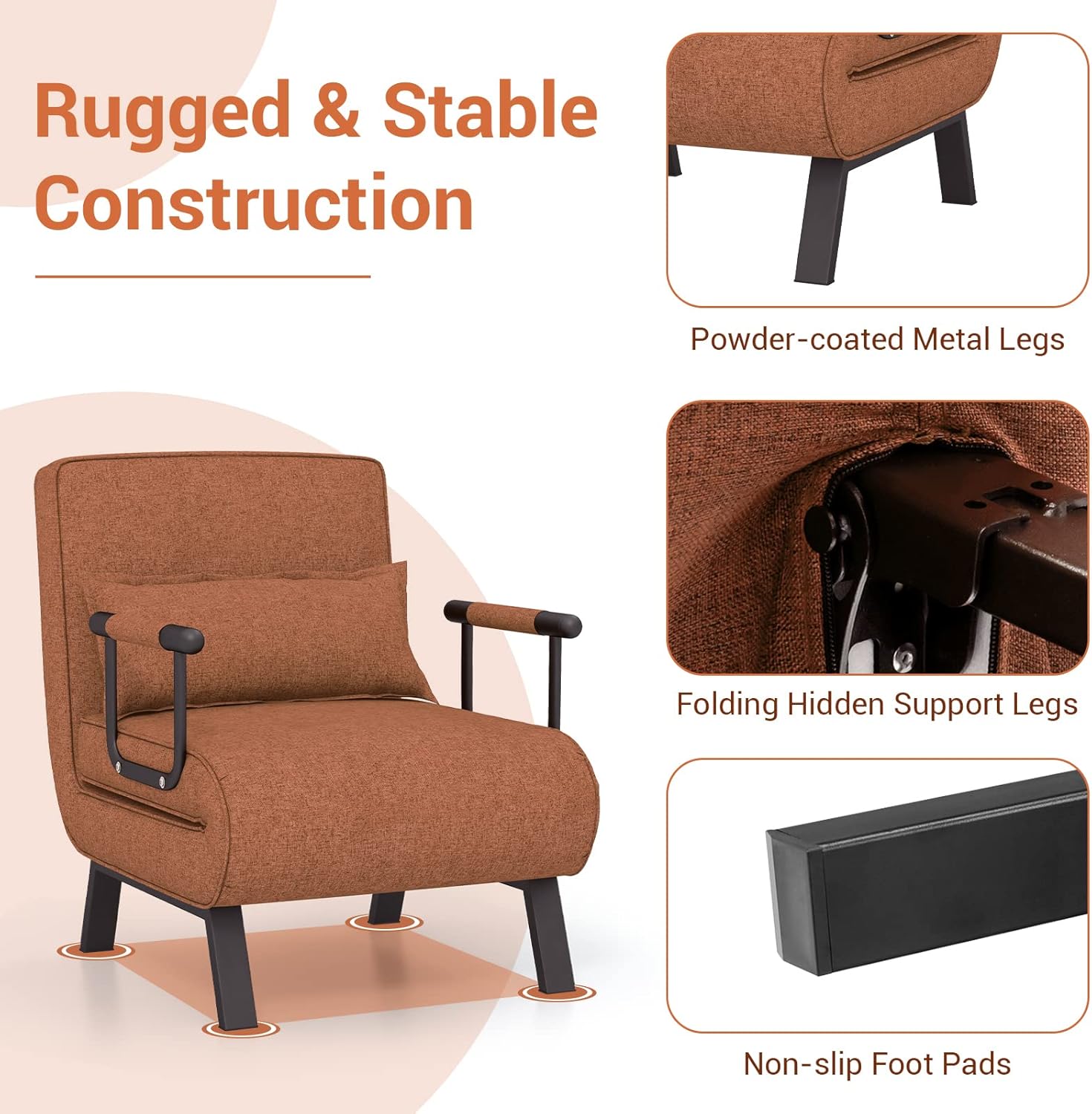 Camden Chair Bed - Coffee