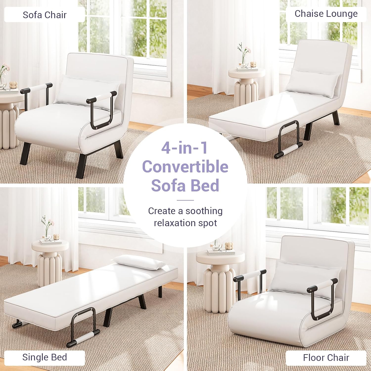 Camden Chair Bed - Off White