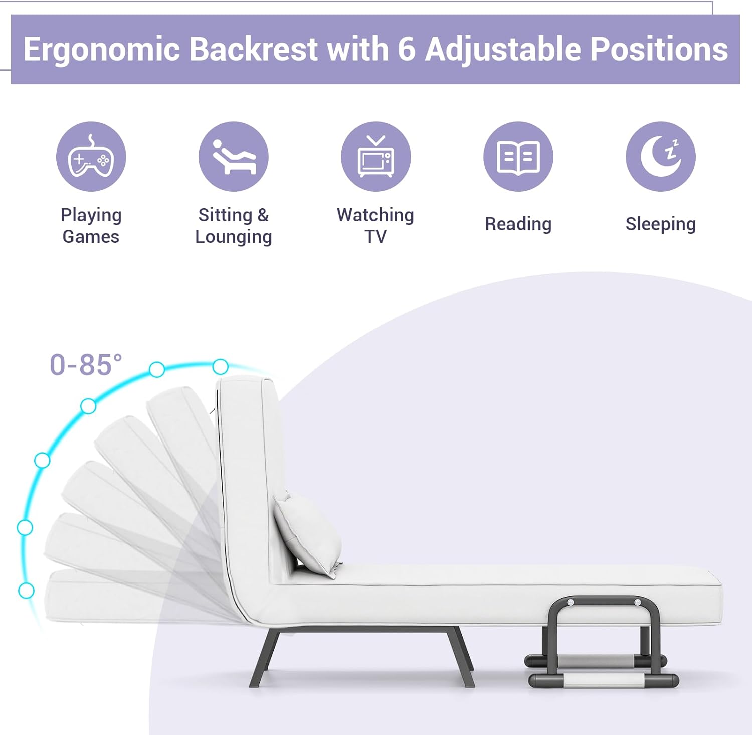 Camden Chair Bed - Off White