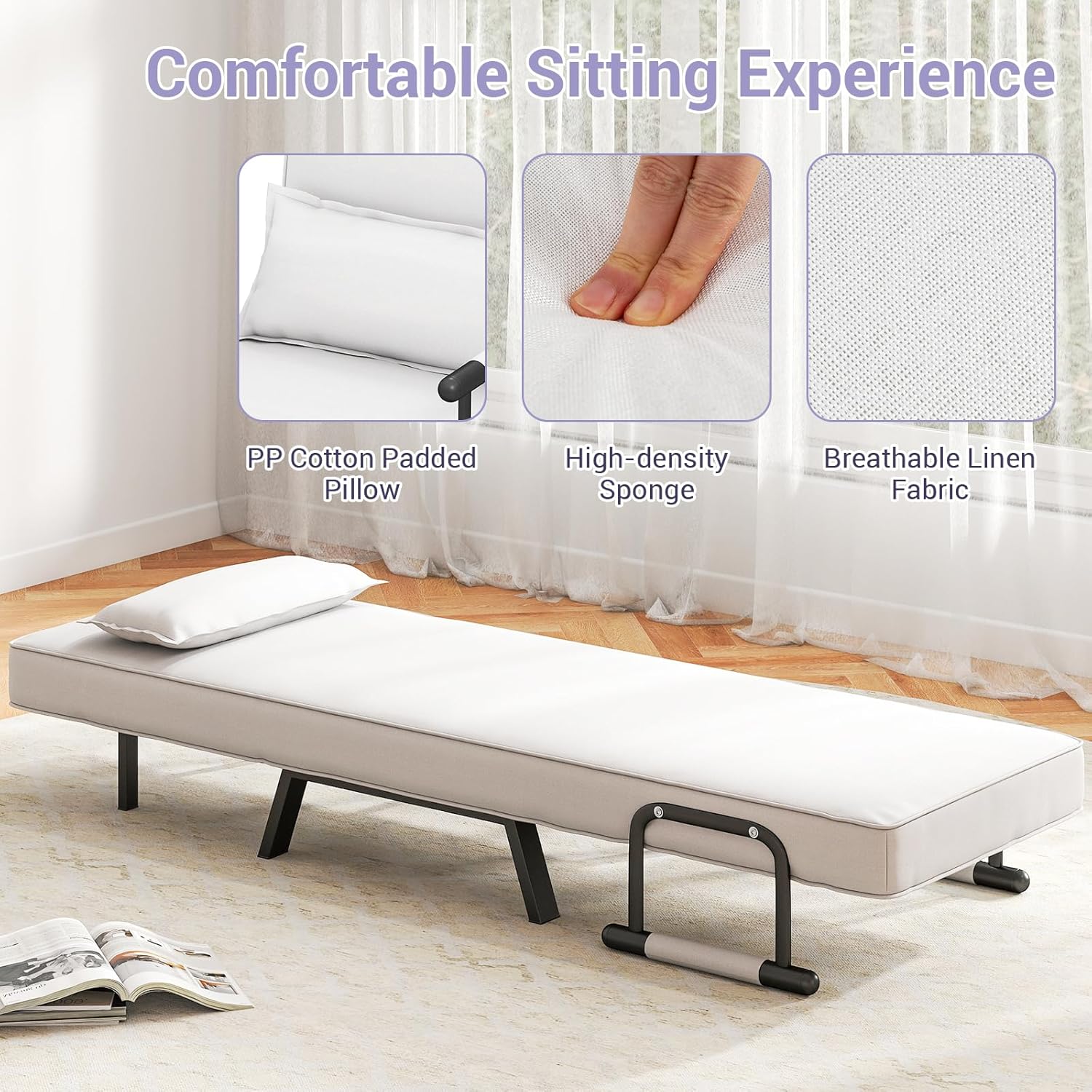 Camden Chair Bed - Off White