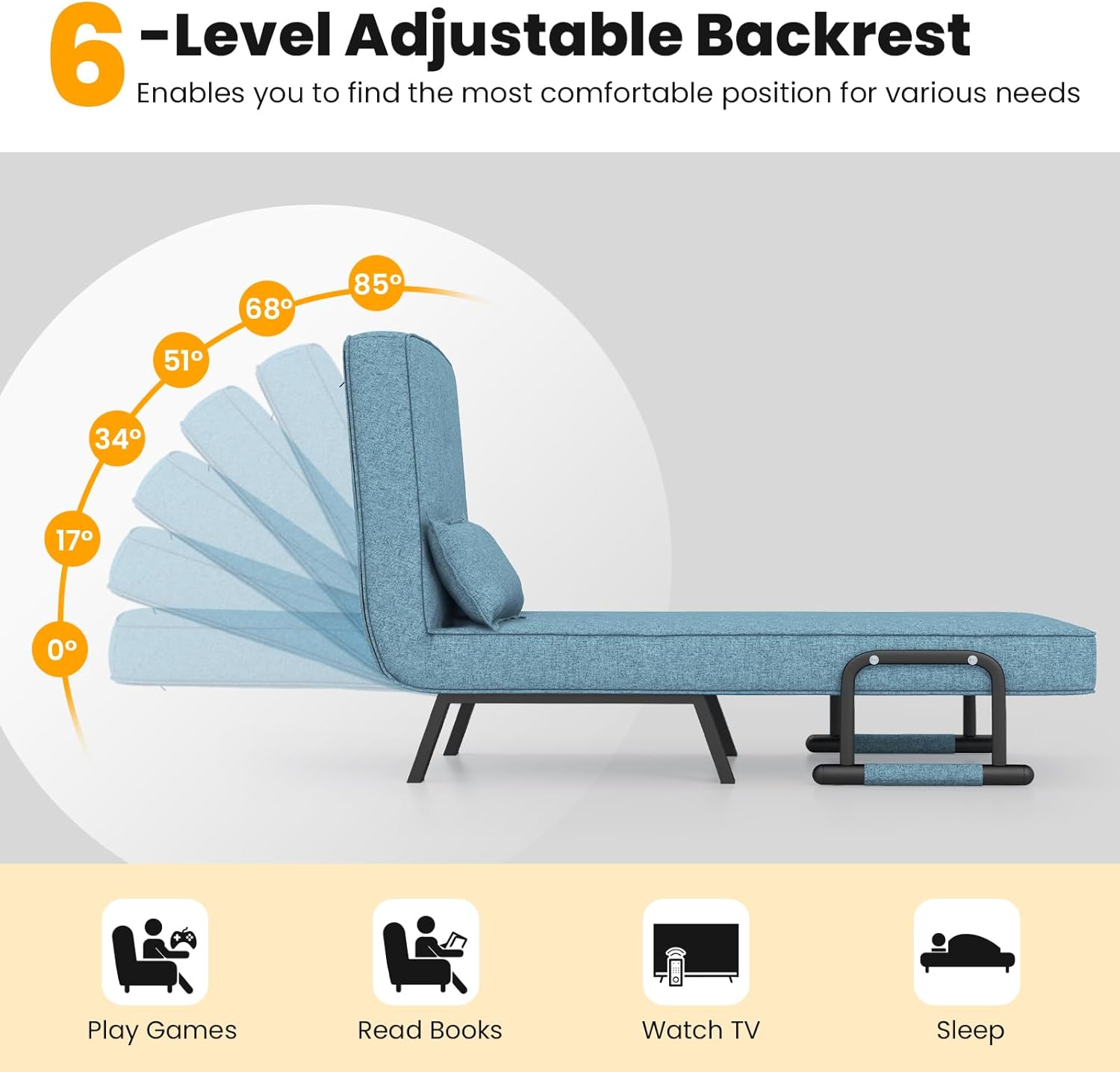 Camden Chair Bed - Turquoise