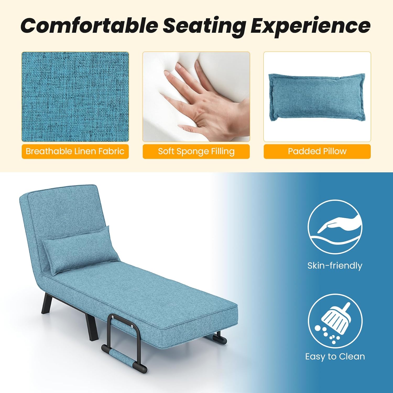 Camden Chair Bed - Turquoise