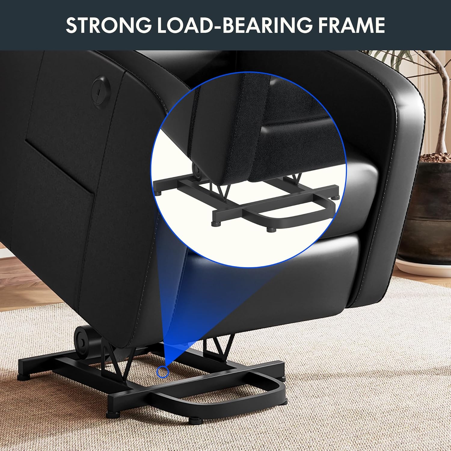 Chale Reclining Massage Chair Bed - Black