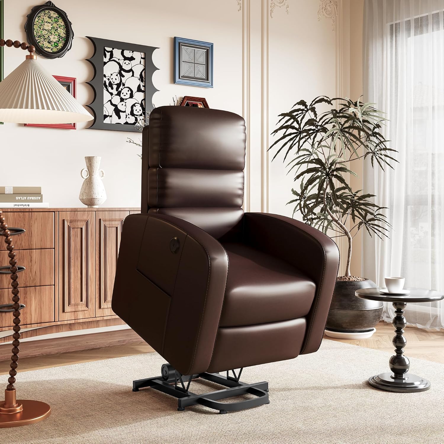 Chale Reclining Massage Chair Bed - Brown