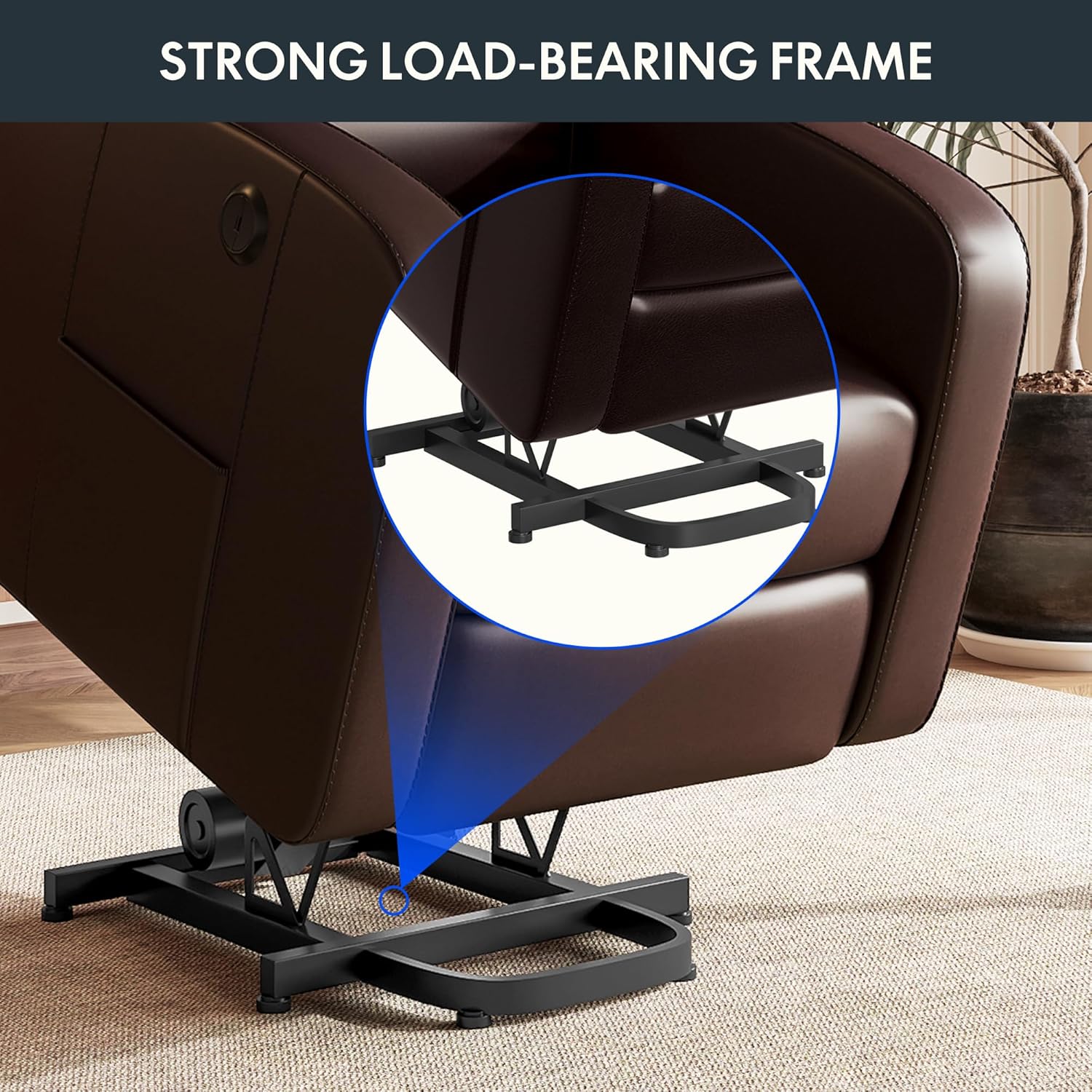 Chale Reclining Massage Chair Bed - Brown