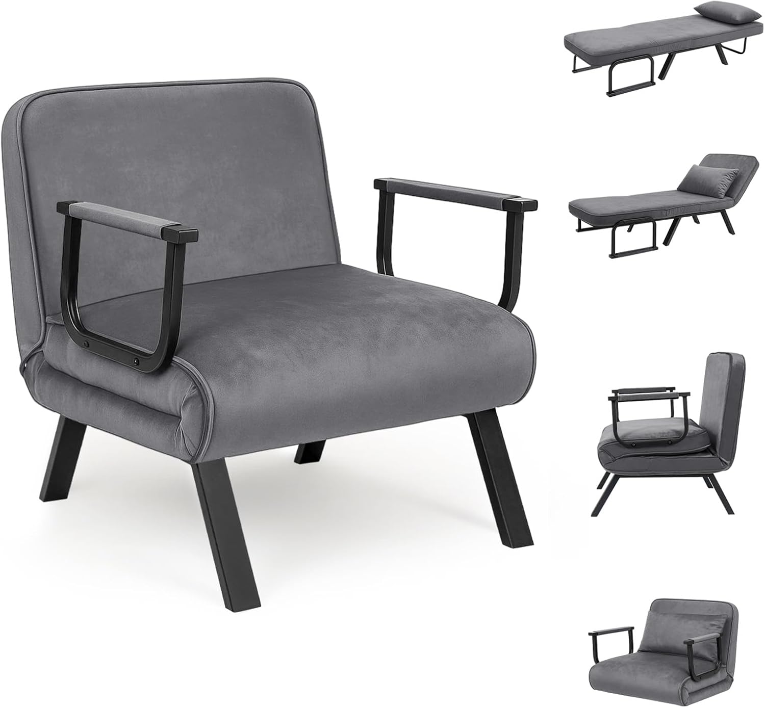 Dillon Chair Bed - Dark Grey