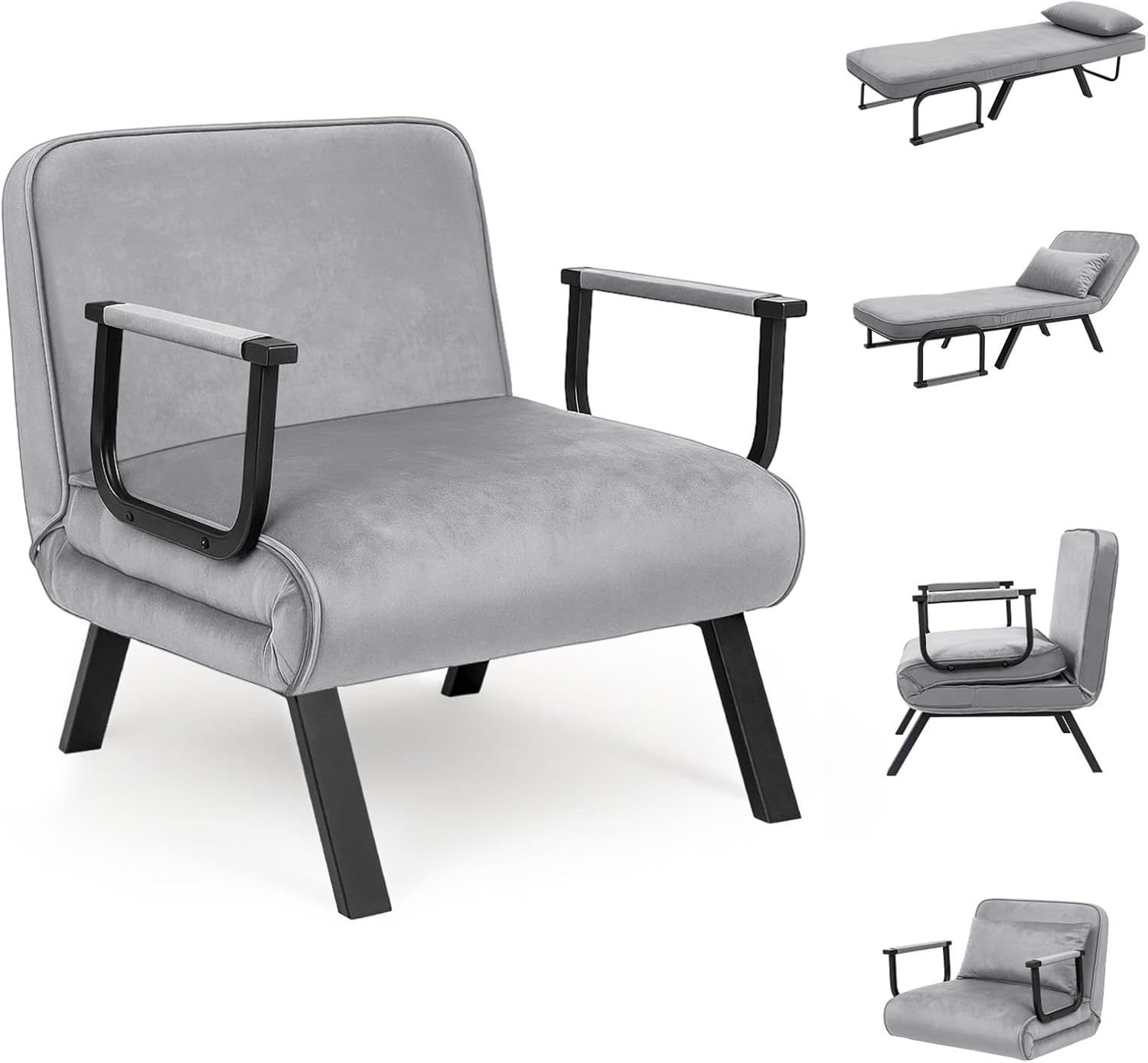 Dillon Chair Bed - Flax Grey