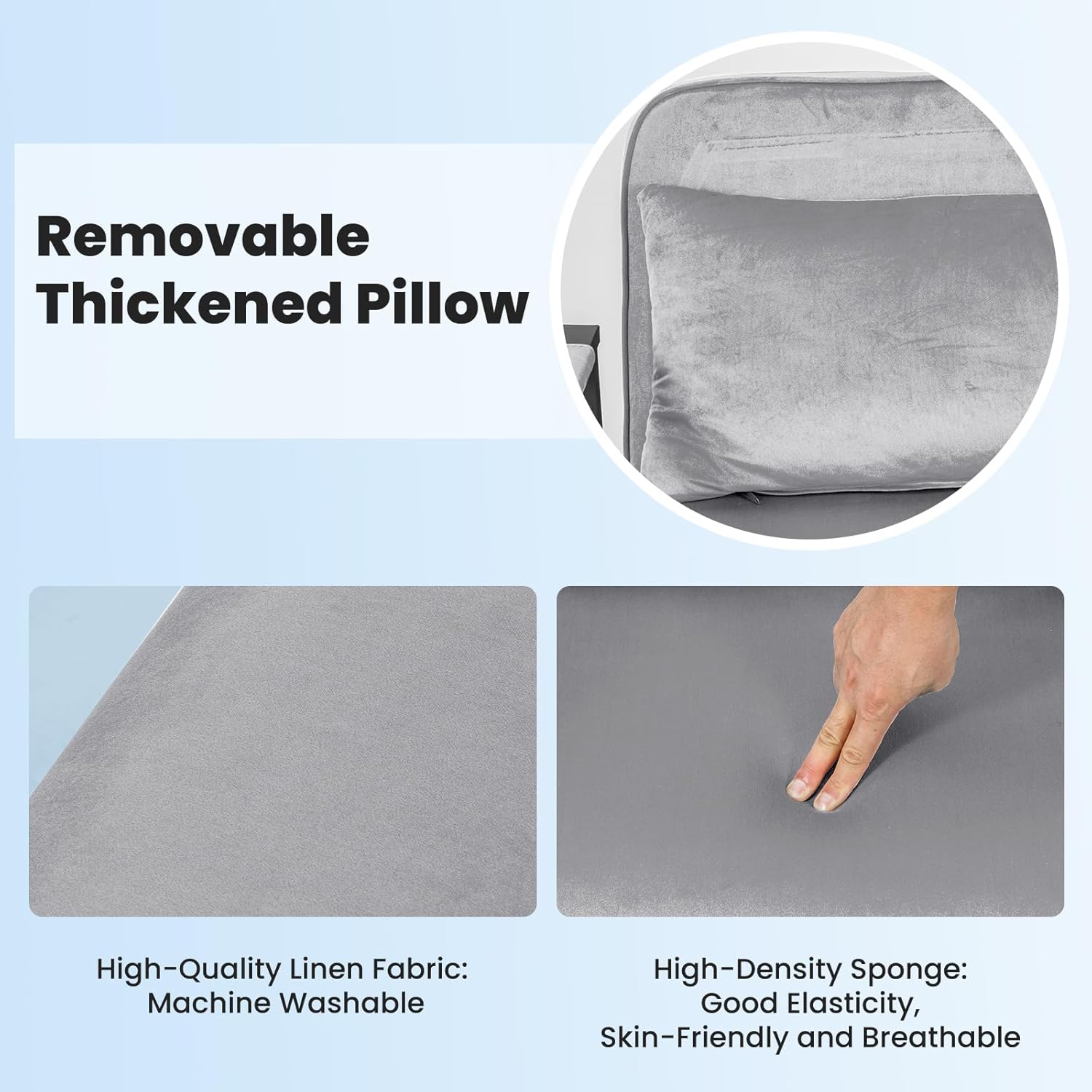 Dillon Chair Bed - Flax Grey