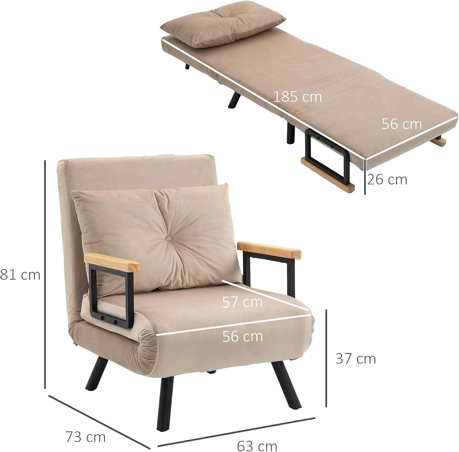 Eivor Chair Bed - Beige