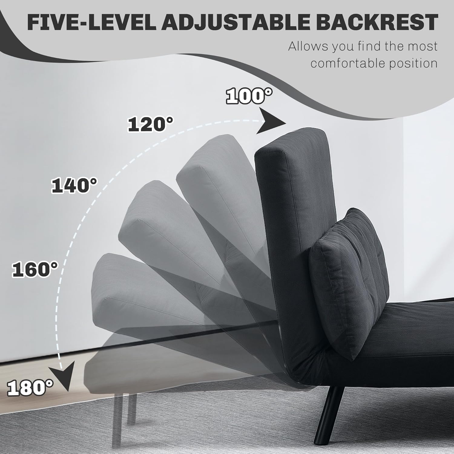 Eivor Double Sofa Bed - Black