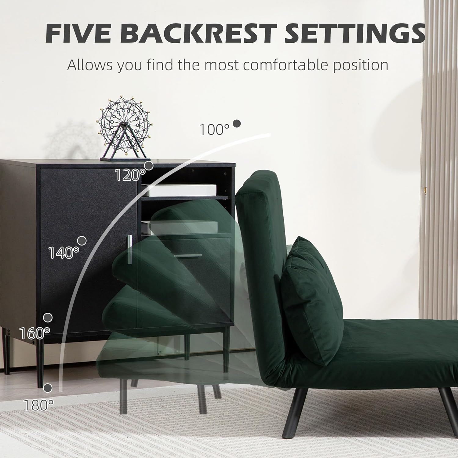 Eivor Double Sofa Bed - Green