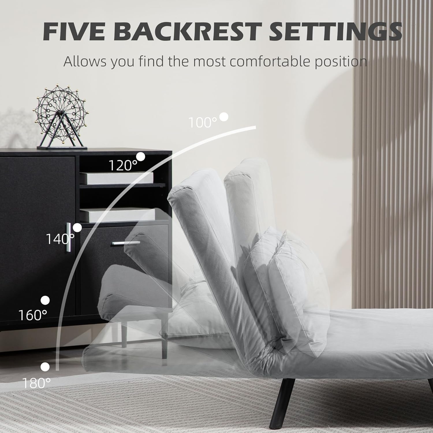 Eivor Double Sofa Bed - Light Grey