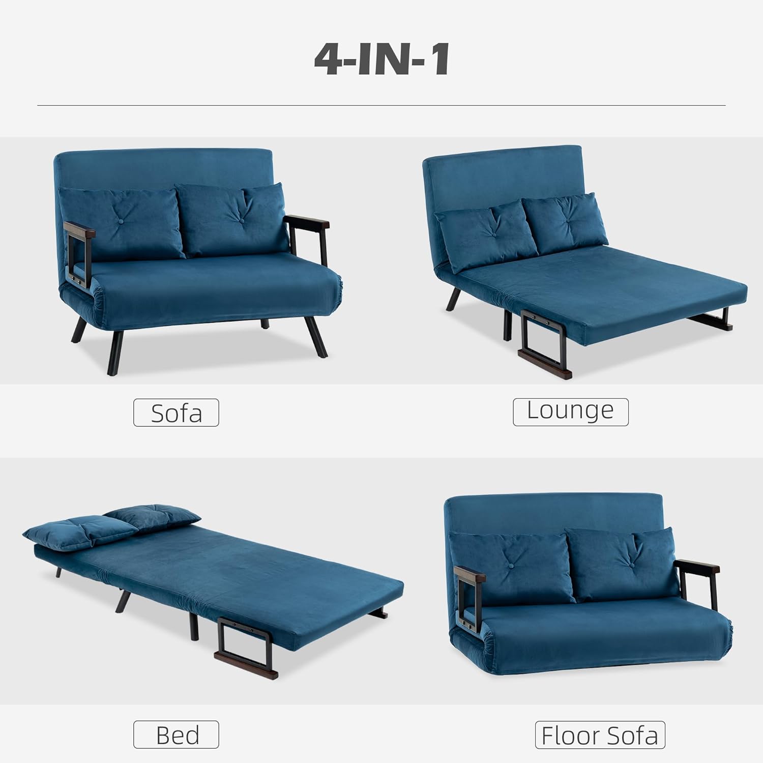 Eivor Double Sofa Bed - Navy Blue