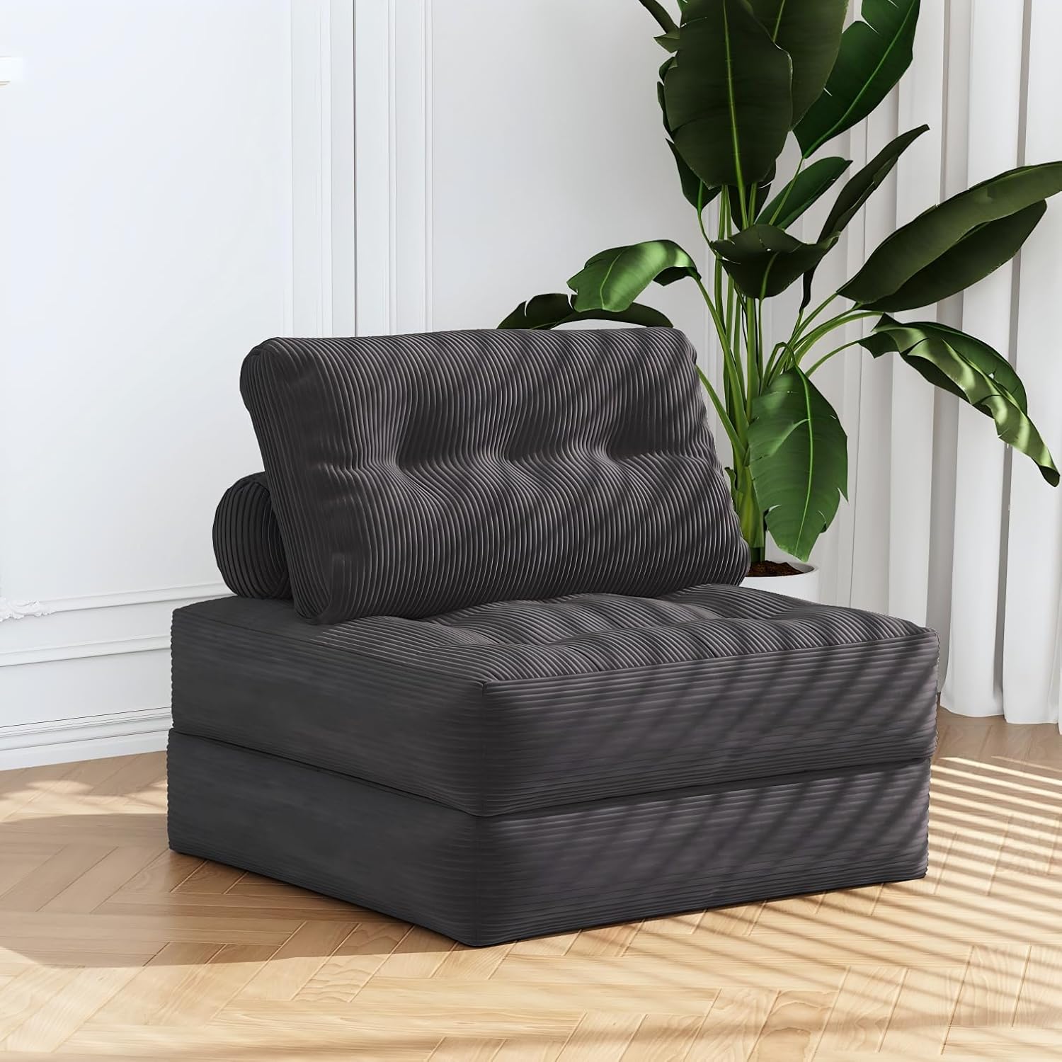 Ember Single Futon Chair Bed - Grey