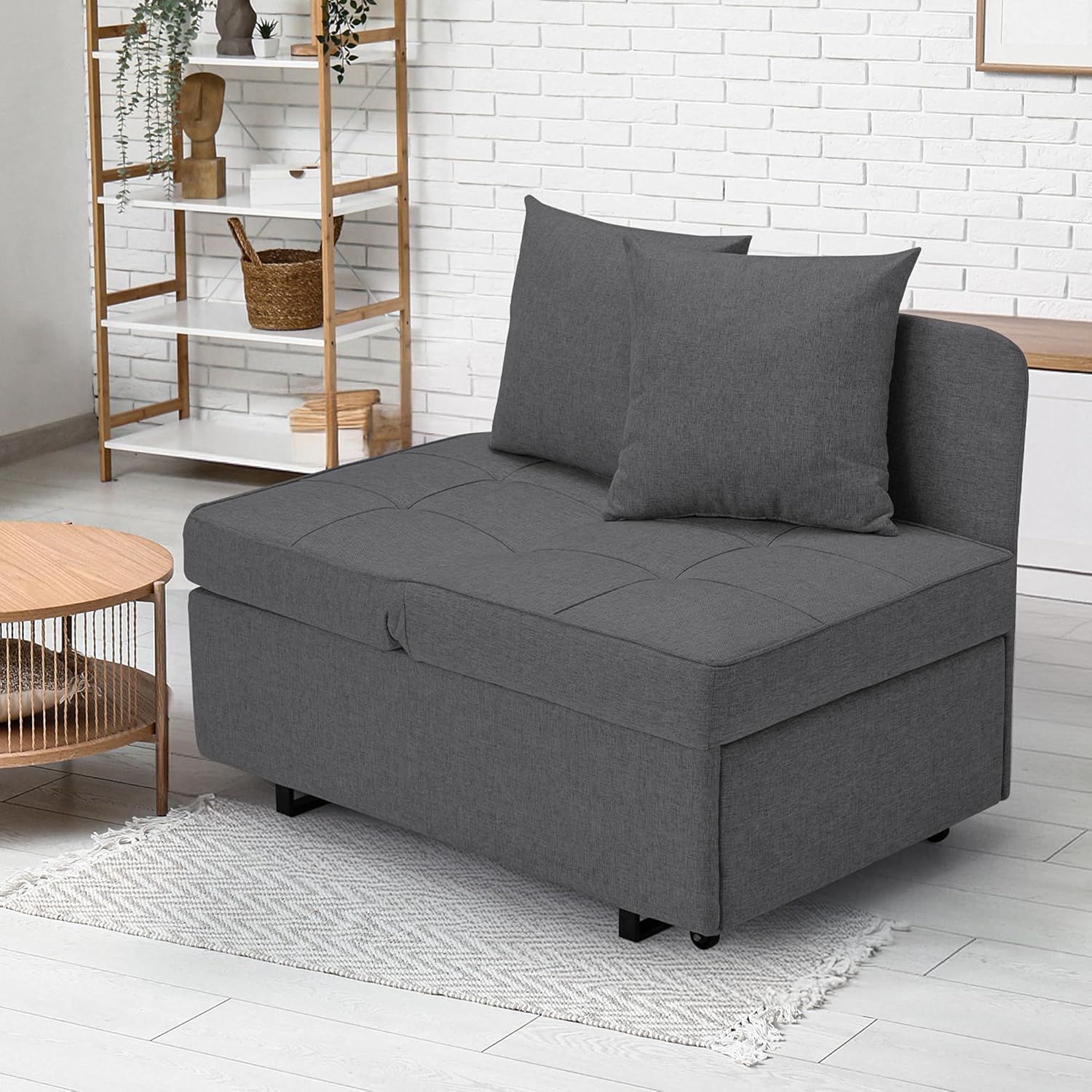 Emery Chair Bed - Dark Grey