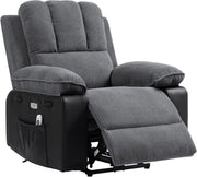 Esra Reclining Massage Chair Bed - Grey