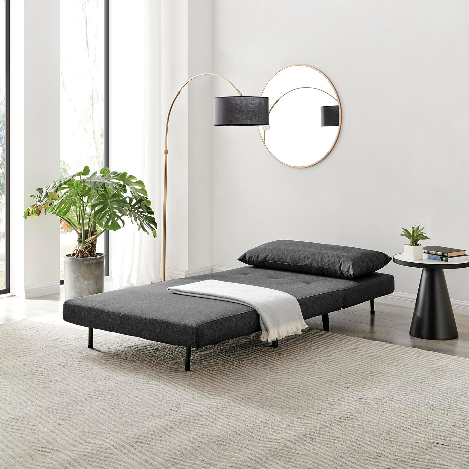 Finlee Chair Bed - Dark Grey