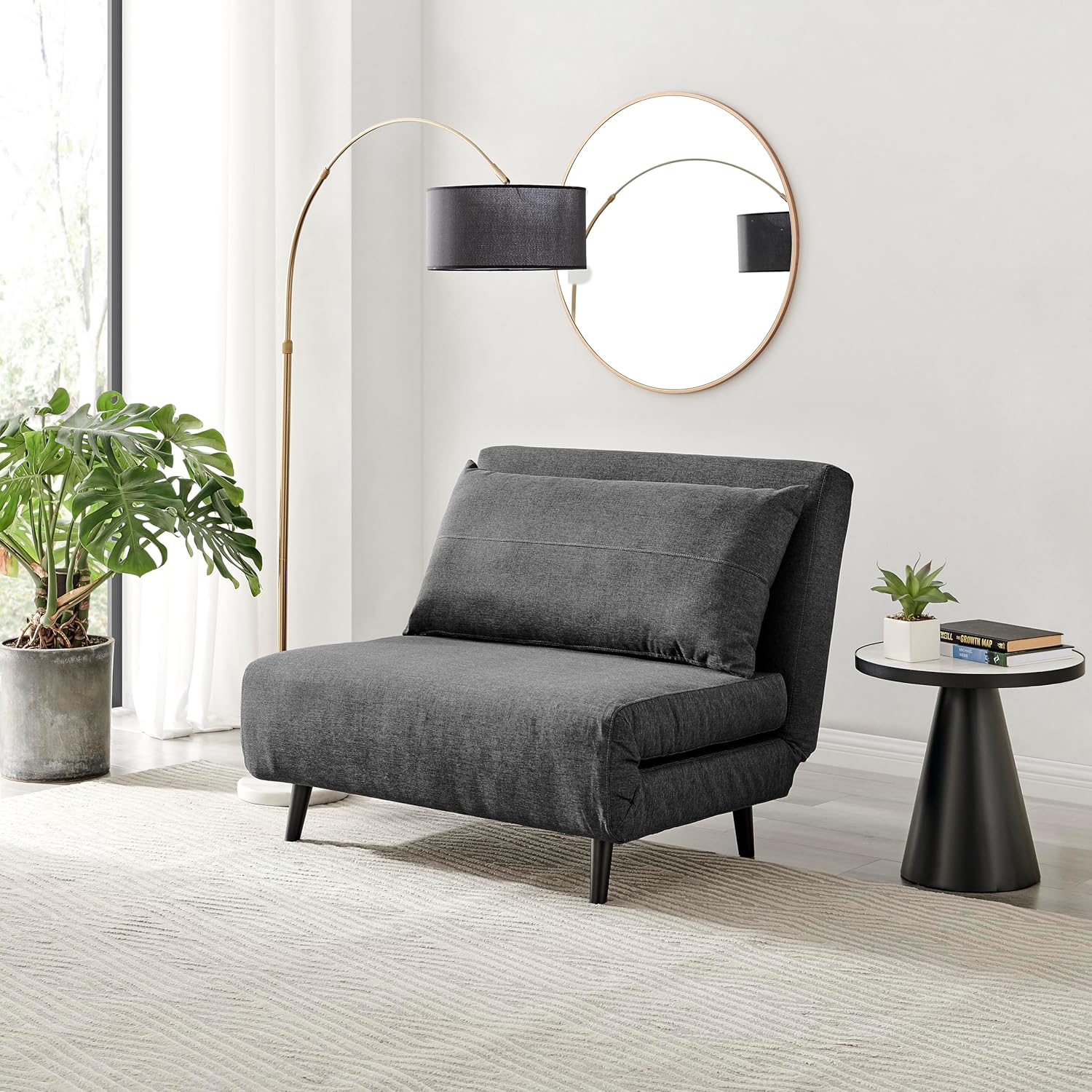 Finlee Chair Bed - Dark Grey