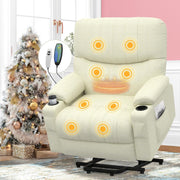 Goren Reclining Massage Chair Bed - Cream