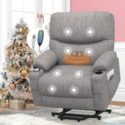 Goren Reclining Massage Chair Bed - Grey